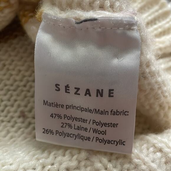 Sezane Burgundy and Cream Striped Sweater - Picture 14 of 16